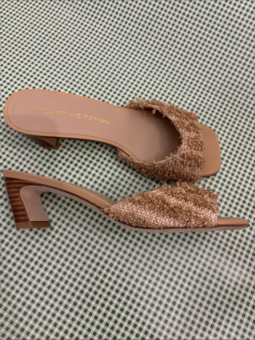 Stuart Weitzman Raffia Slide Mules - Picture 3 of 8